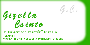 gizella csinto business card